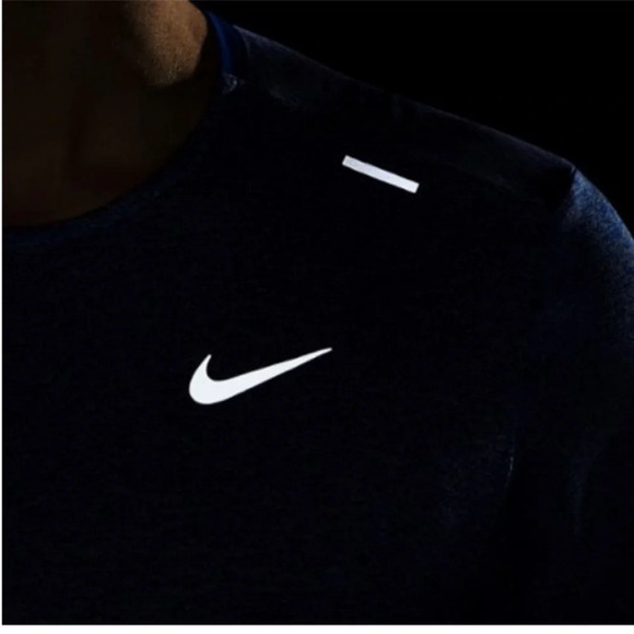 Nike Men's M Medium Dri-FIT Rise 365 Running Top T-Shirt Performance Blue NWT - Picture 5 of 9